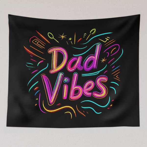 Item preview, "Dad Vibes" neon-style Father’s Day design: designed and sold by Artbyminga.