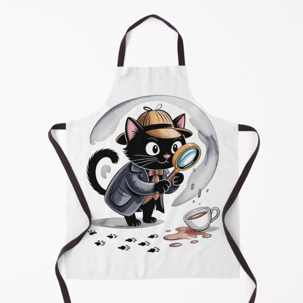 Item preview, Sleuth Mode Activated – Funny Black Cat Detective Art designed and sold by jubileejungle.