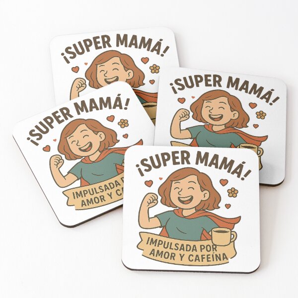 Item preview, Super Mom powered by love and caffeine.  designed and sold by Artivio2025.