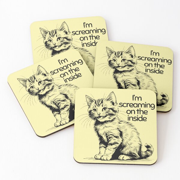Item preview, Rude kittens - I'm screaming on the inside designed and sold by TalkingHerds.