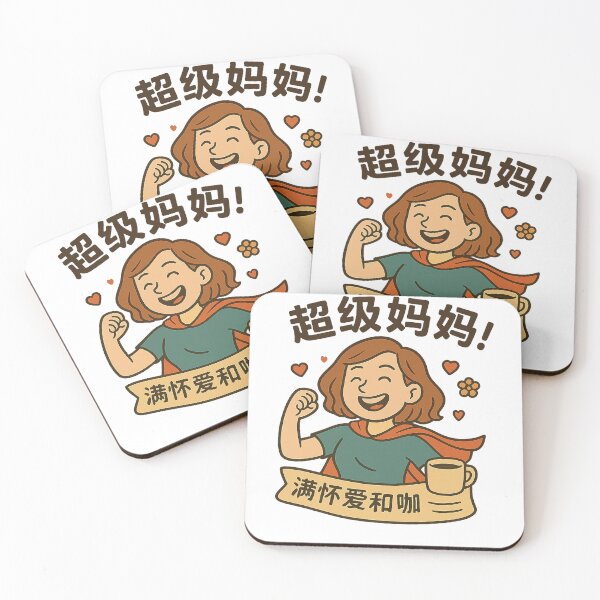 Item preview, Super Mom powered by love and caffeine.Chinese designed and sold by Artivio2025.