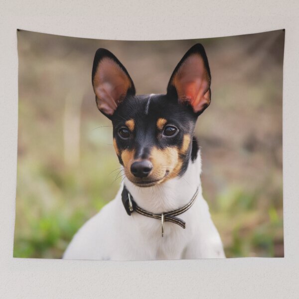 Item preview, Cute Toy Fox Terrier Dog Portrait designed and sold by TheAnimalZ00.