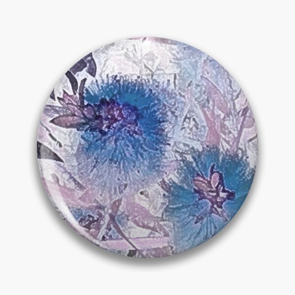 Item preview, Bottlebrush Tree Pattern in Blue designed and sold by Artistestella.