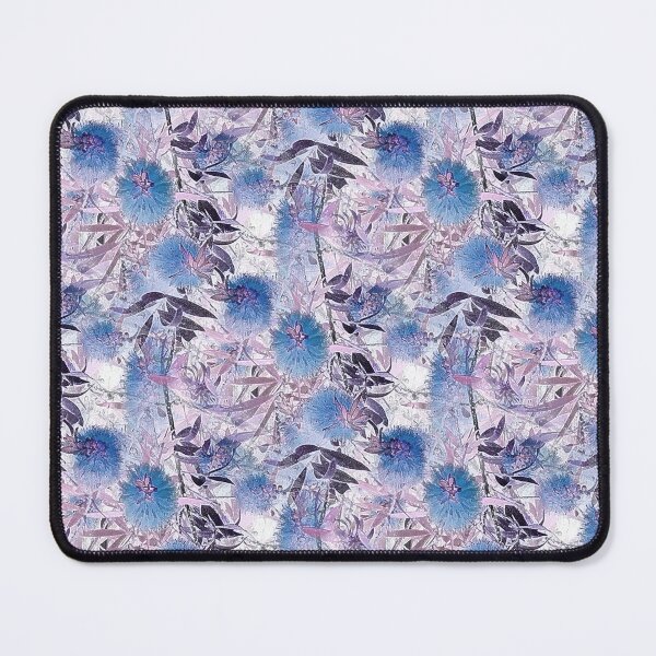 Item preview, Bottlebrush Tree Pattern in Blue designed and sold by Artistestella.