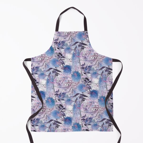 Item preview, Bottlebrush Tree Pattern in Blue designed and sold by Artistestella.