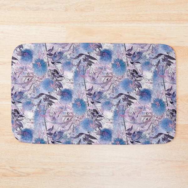 Item preview, Bottlebrush Tree Pattern in Blue designed and sold by Artistestella.