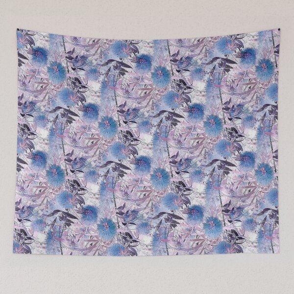 Item preview, Bottlebrush Tree Pattern in Blue designed and sold by Artistestella.