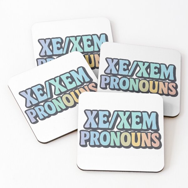 Item preview, Xe/Xem Pronouns – Pastel Pride Text designed and sold by Haus Of Sin.
