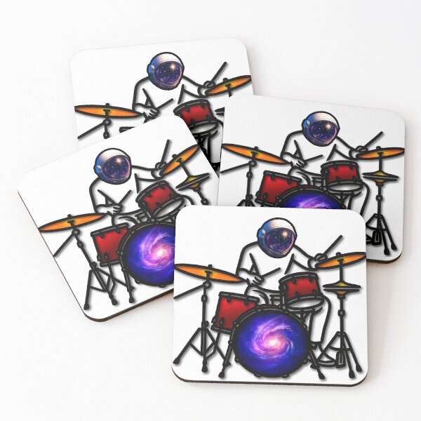 Item preview, Casual astronaut playing the drums designed and sold by gallardostudio.