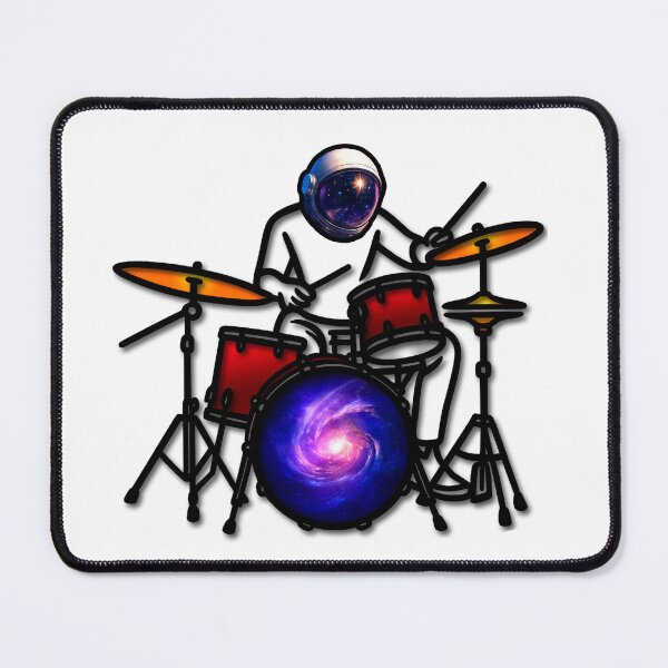 Item preview, Casual astronaut playing the drums designed and sold by gallardostudio.