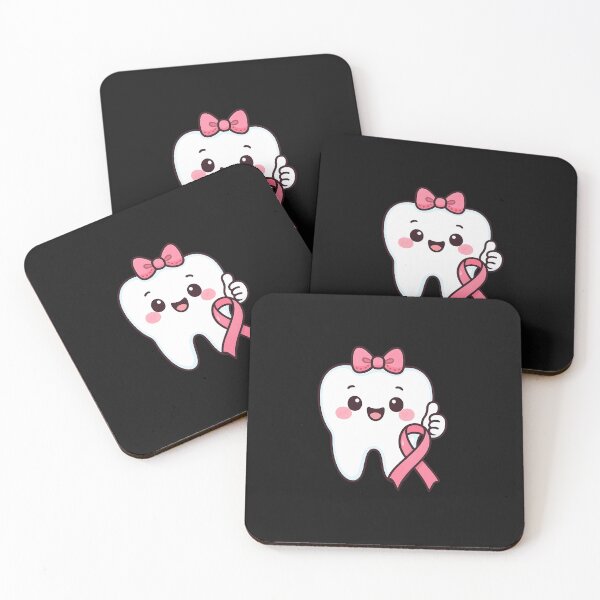Item preview, Cute Tooth Dentist Breast Cancer Awareness Month Pink Ribbon designed and sold by facegm.