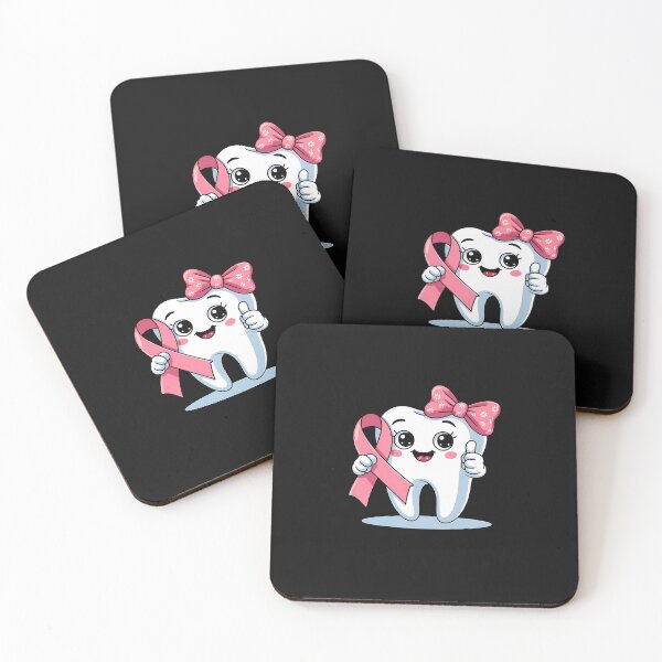Item preview, Cute Tooth Dentist Breast Cancer Awareness Month Pink Ribbon  designed and sold by facegm.