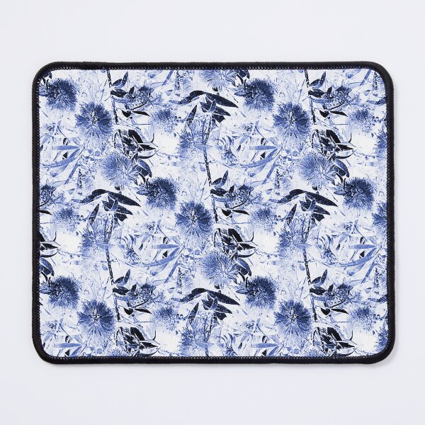 Item preview, Bottlebrush Tree Pattern in Monochromatic Blue designed and sold by Artistestella.
