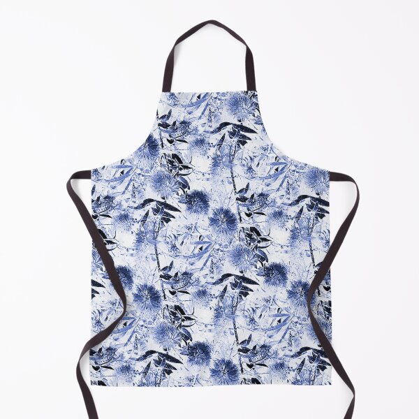 Item preview, Bottlebrush Tree Pattern in Monochromatic Blue designed and sold by Artistestella.