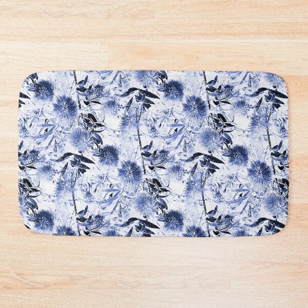 Item preview, Bottlebrush Tree Pattern in Monochromatic Blue designed and sold by Artistestella.