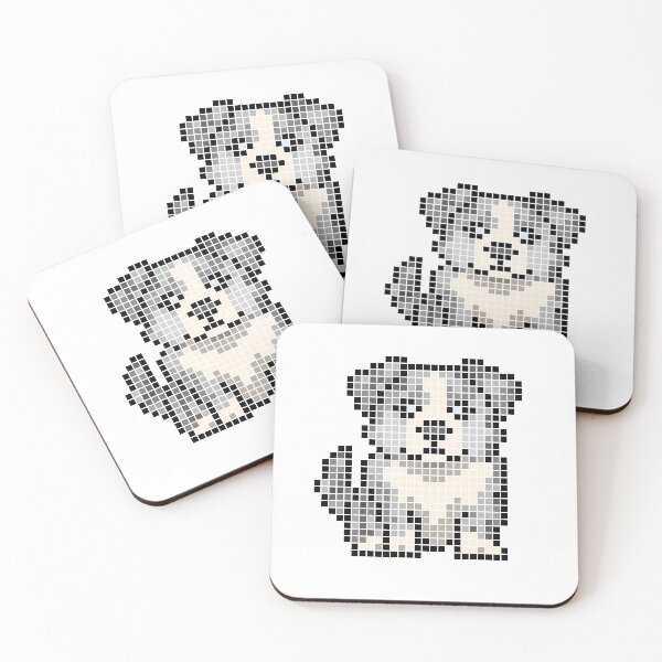 Item preview, Pixeled aussie (Blue Merle) designed and sold by Brain Fart Buffet.