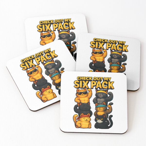 Item preview, Check Out My Six Pack Funny Cat Design designed and sold by WolfPixelRo.