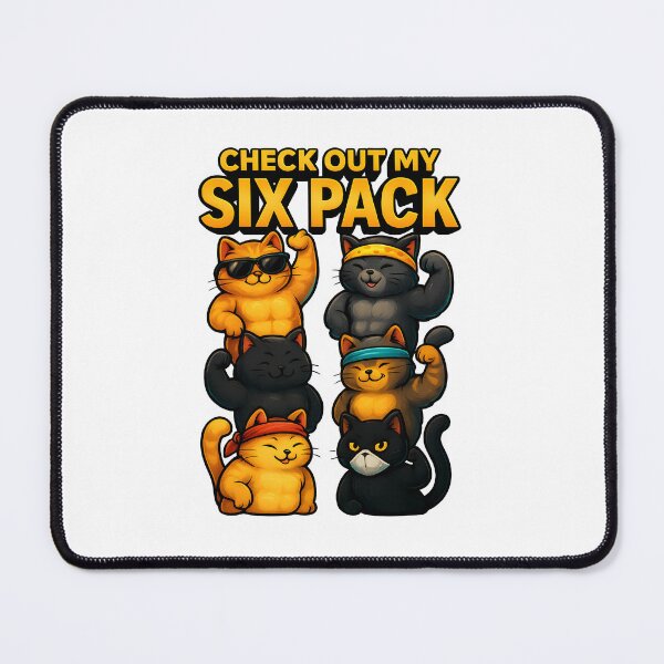 Item preview, Check Out My Six Pack Funny Cat Design designed and sold by WolfPixelRo.