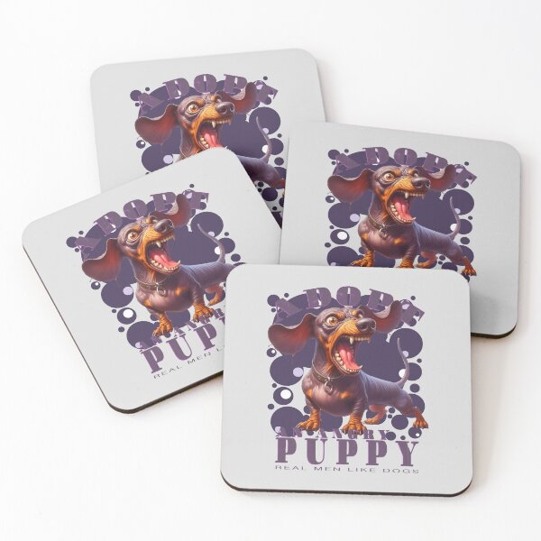 Item preview, Adopt an Angry Puppy (01) - Real Men Like Dogs designed and sold by Bearded Jester Designs.