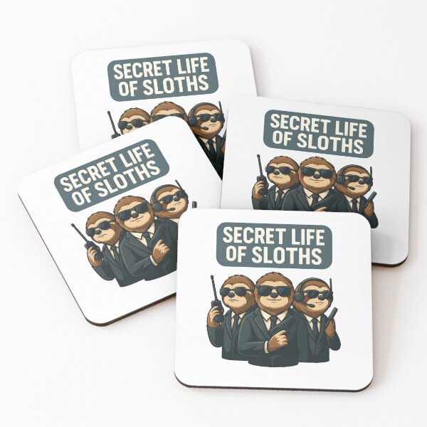 Item preview, Secret Life of Sloths – Funny Sloth Agents Design designed and sold by WolfPixelRo.