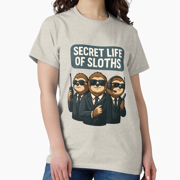 Item preview, Secret Life of Sloths – Funny Sloth Agents Design designed and sold by WolfPixelRo.