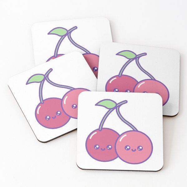 Item preview, Kawaii Cherries – Cute Fruit Faces Cartoon designed and sold by Blueprint&co.