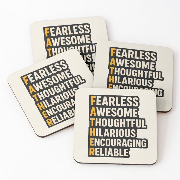 Item preview, FATHER Acronym Typography – Meaningful Dad Tribute designed and sold by Artbyminga.