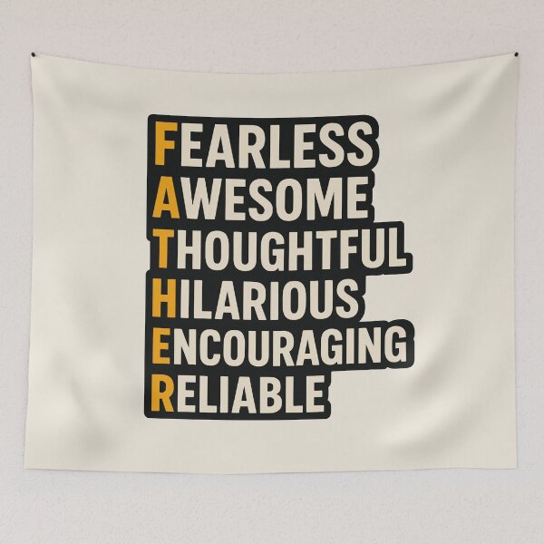 Item preview, FATHER Acronym Typography – Meaningful Dad Tribute designed and sold by Artbyminga.