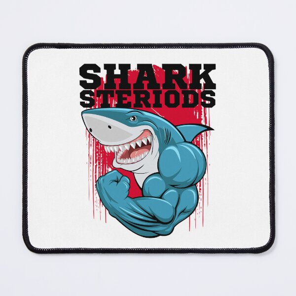 Item preview, Shark Steroids Cartoon — Funny Jacked Shark designed and sold by pUNKnown.