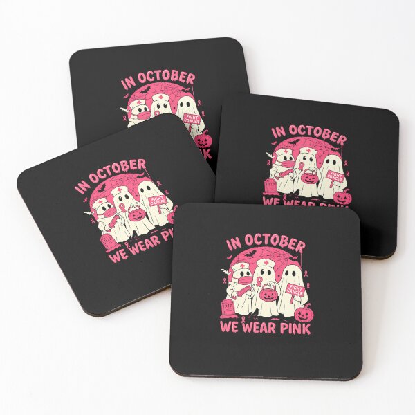 Item preview, In October We Wear Pink Breast Cancer Awareness Cute Ghost designed and sold by diyoor.