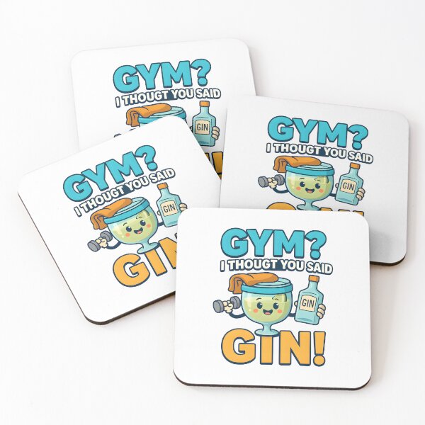 Item preview, Gym? I Thought You Said Gin! – Funny Fitness and Drink Pun Shirt designed and sold by WolfPixelRo.