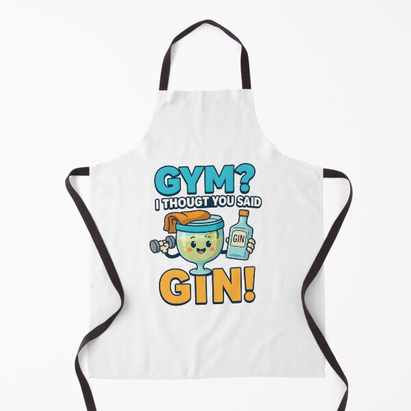 Item preview, Gym? I Thought You Said Gin! – Funny Fitness and Drink Pun Shirt designed and sold by WolfPixelRo.