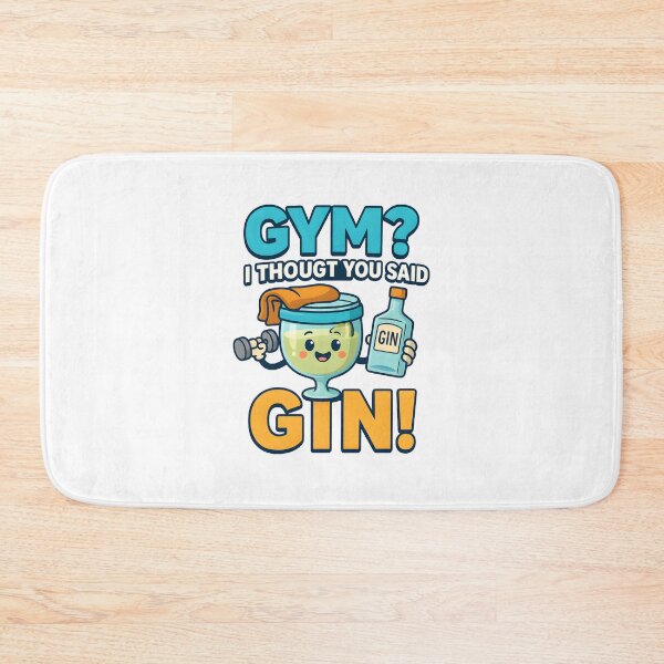 Item preview, Gym? I Thought You Said Gin! – Funny Fitness and Drink Pun Shirt designed and sold by WolfPixelRo.