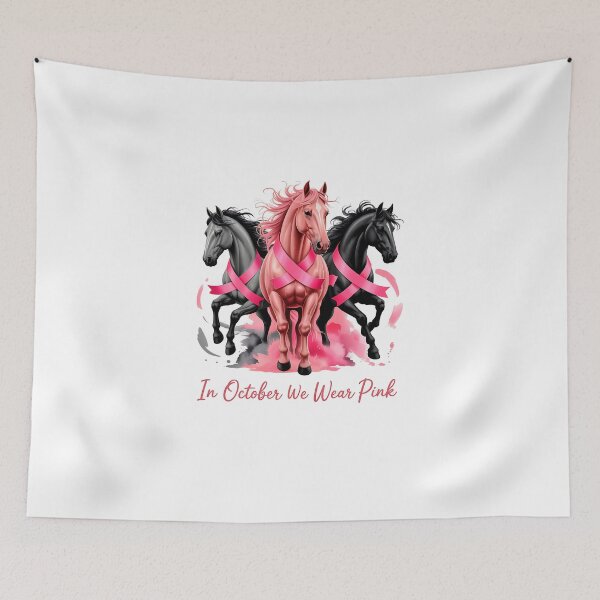 Item preview, In October We Wear Pink Horse Breast Cancer Awareness Women designed and sold by diyoor.