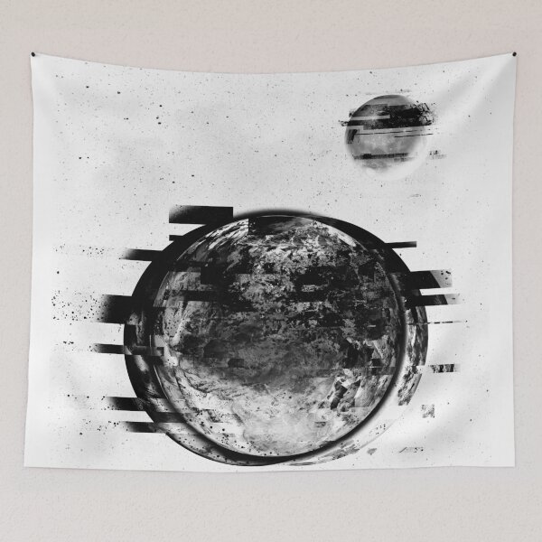 Item preview, Earth Glitched - Retro Stamp Print designed and sold by Kiyo-Arts.