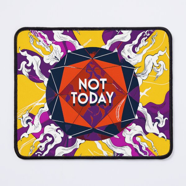 Item preview, Abstract "Not Today" with Geometric and Flowing Elements designed and sold by ART ATTACK ZONE.