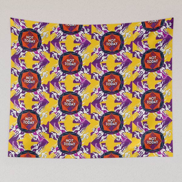 Item preview, Abstract "Not Today" with Geometric and Flowing Elements designed and sold by ART ATTACK ZONE.