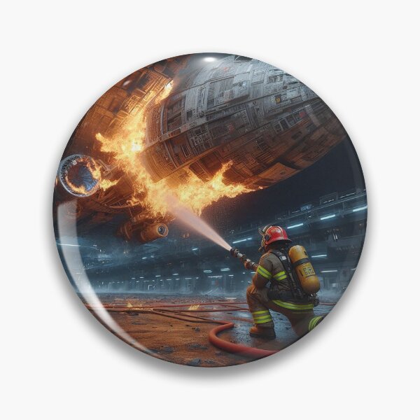 Item preview, Fire In the Space Station Hangar Bay designed and sold by nikkolaus.