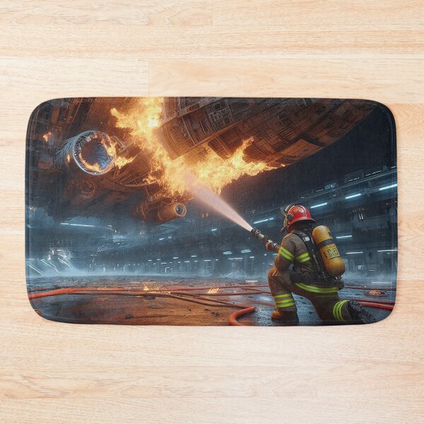 Item preview, Fire In the Space Station Hangar Bay designed and sold by nikkolaus.