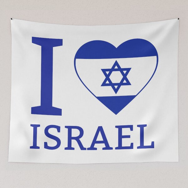 Item preview, I heart Israel flag design  designed and sold by Rachel the Artist .