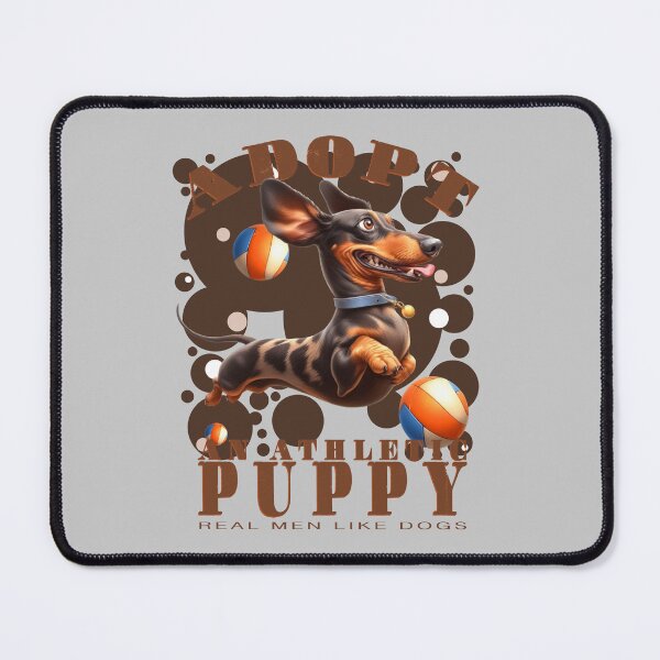 Item preview, Adopt an Athletic Puppy (02) - Real Men Like Dogs designed and sold by Bearded Jester Designs.
