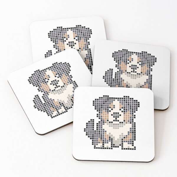 Item preview, Pixeled aussie (Blue tri) designed and sold by Brain Fart Buffet.