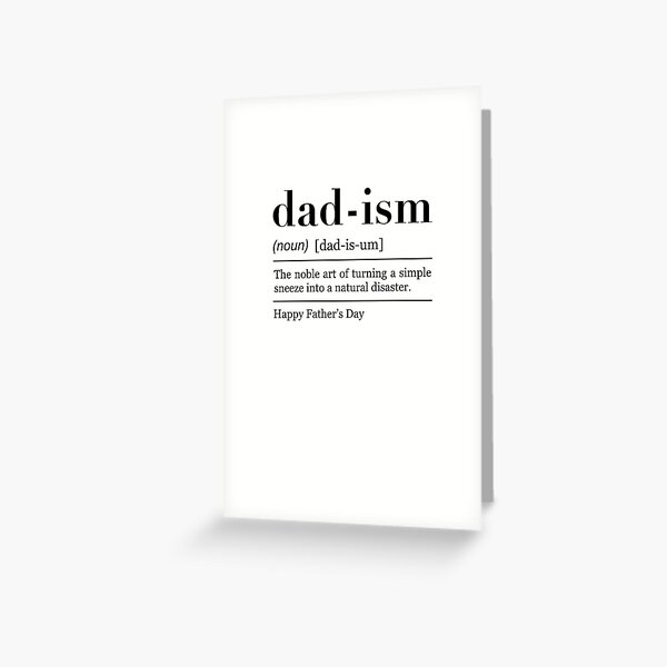Item preview, Funny Father's Day Card - For Dad - Dictionary Entry - Dadisms - Loudest Sneeze designed and sold by Pink Peach Cards.