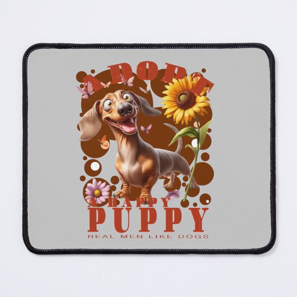 Item preview, Adopt a Happy Puppy (02) - Real Men Like Dogs designed and sold by Bearded Jester Designs.