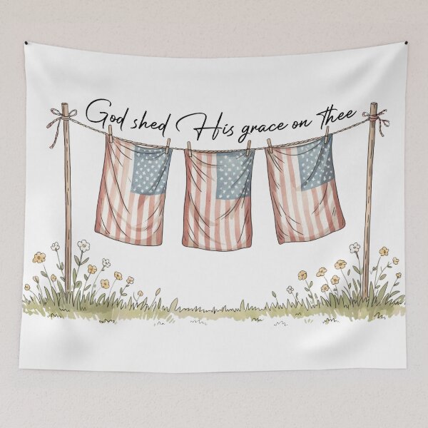 Item preview, God Shed His Grace On Thee Png, 4th of July Christian Patriotic, Faith and Freedom, Independence Day, Jesus designed and sold by DunciOcukino.