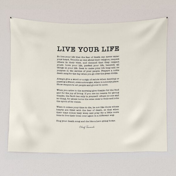 Item preview,  Live Your Life by Chief Tecumseh poem designed and sold by corbrand.