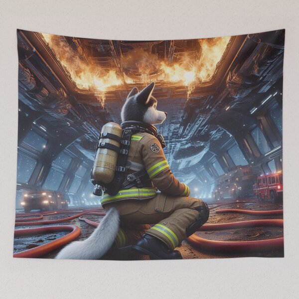 Item preview, Fire Above the Space Station Hangar Bay designed and sold by nikkolaus.