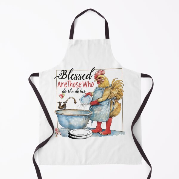 Item preview, Funny Chicken Kitchen Art - "Blessed Are Those Who Do the Dishes" Farmhouse Decor designed and sold by sornchai4917.