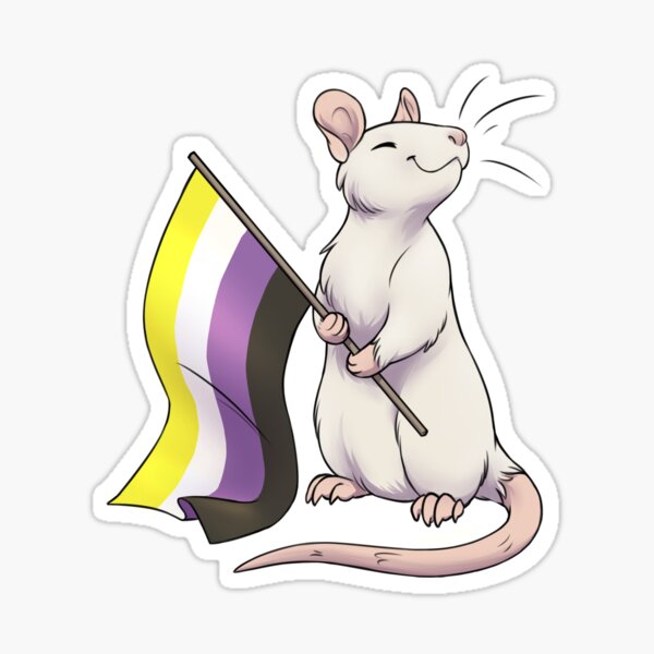 Item preview, Pride Rats - Non binaire designed and sold by SleepyMothIllus.