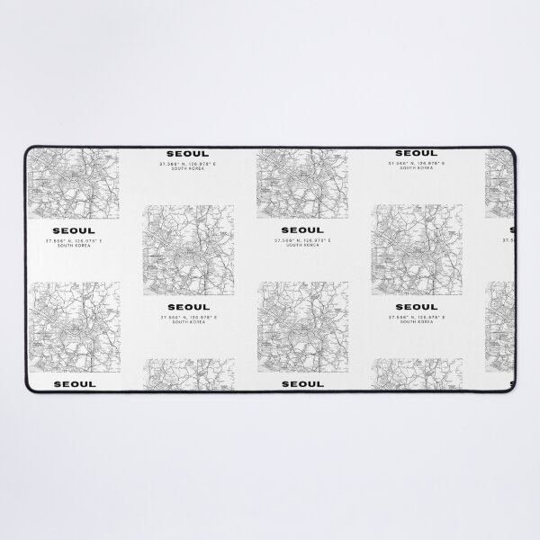 Item preview, Minimalist Seoul Map – Black and White Line Art City Print designed and sold by RM-Journey.